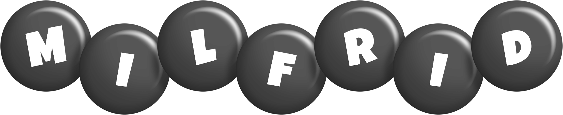 Milfrid candy-black logo