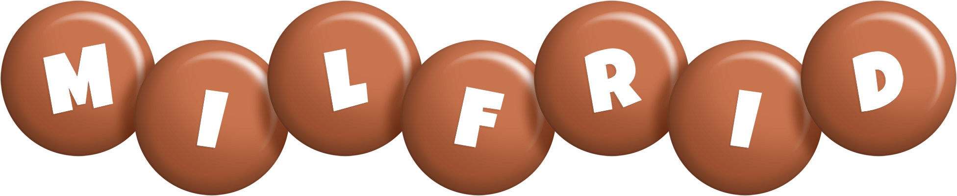 Milfrid candy-brown logo