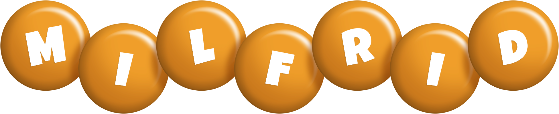 Milfrid candy-orange logo