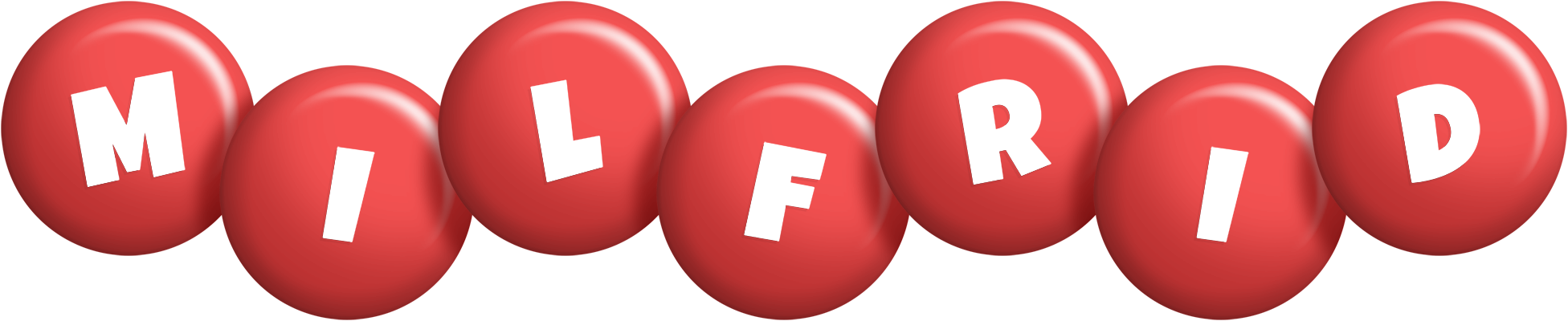 Milfrid candy-red logo