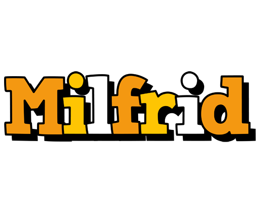 Milfrid cartoon logo