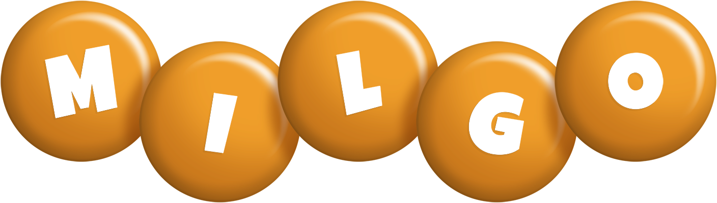 Milgo candy-orange logo