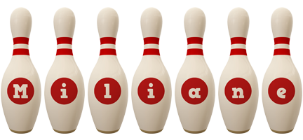 Miliane bowling-pin logo