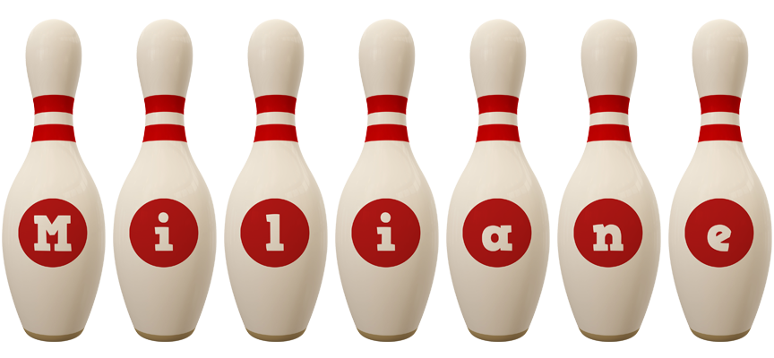 Miliane bowling-pin logo