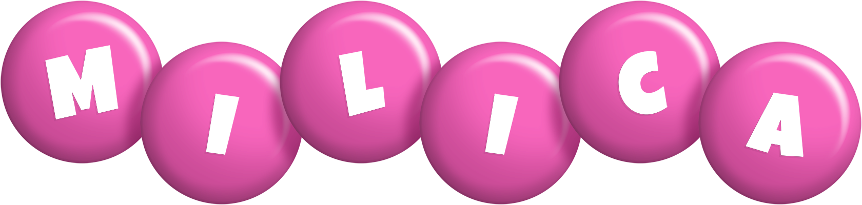 Milica candy-pink logo