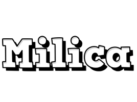Milica snowing logo