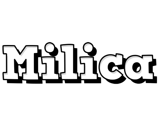 Milica snowing logo