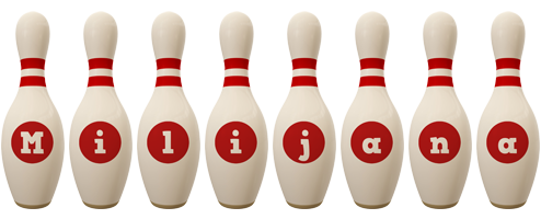 Milijana bowling-pin logo