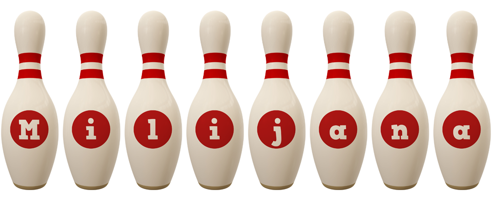 Milijana bowling-pin logo