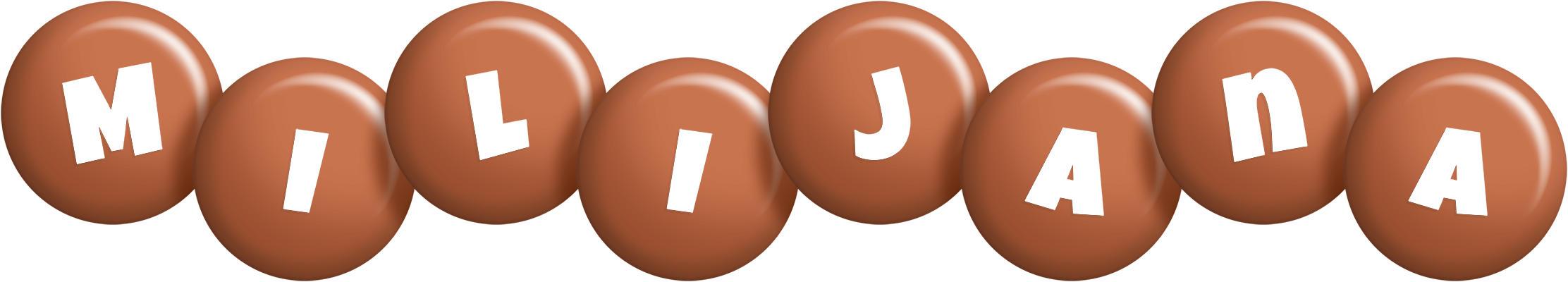 Milijana candy-brown logo