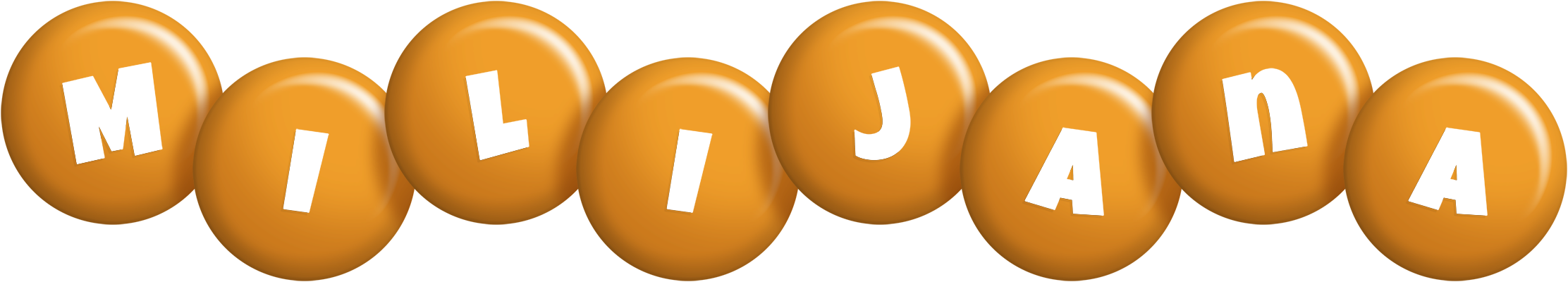 Milijana candy-orange logo