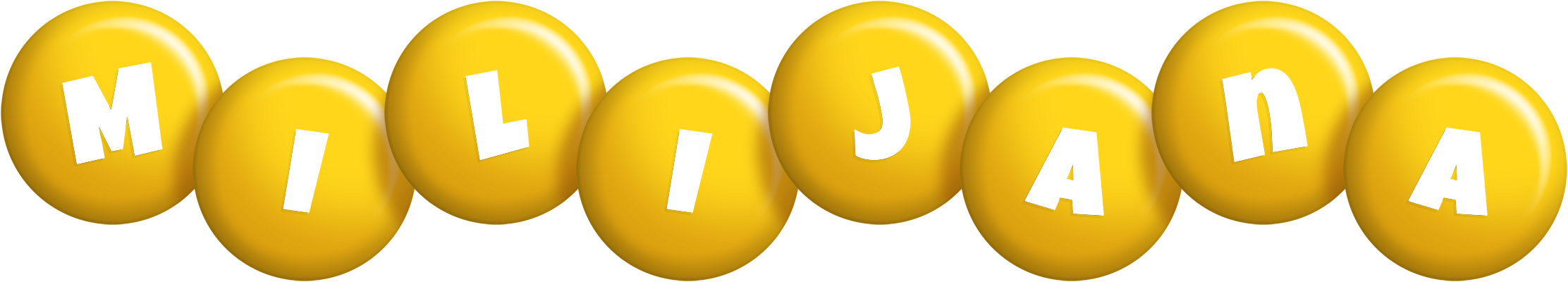 Milijana candy-yellow logo