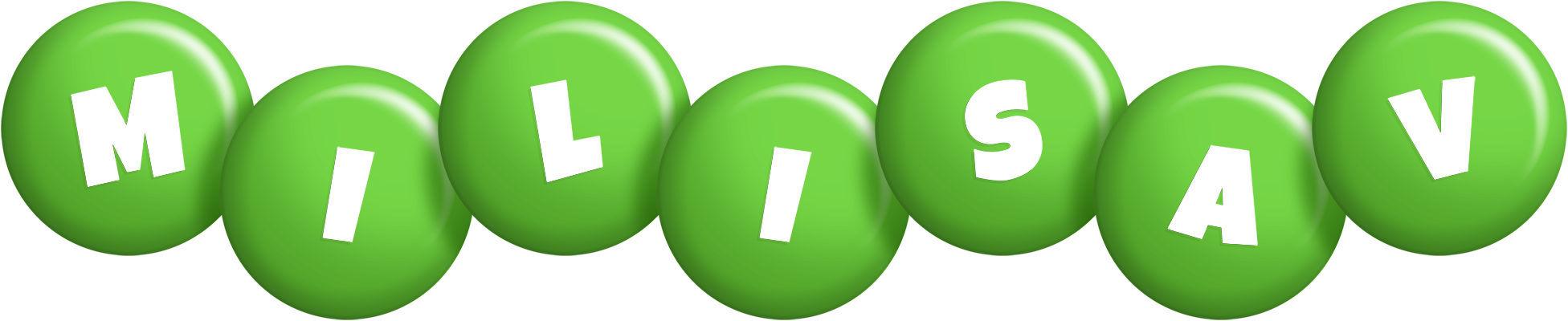 Milisav candy-green logo