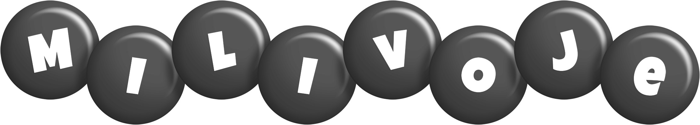 Milivoje candy-black logo