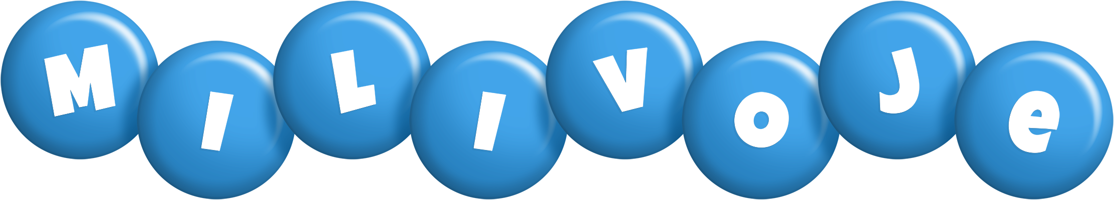 Milivoje candy-blue logo