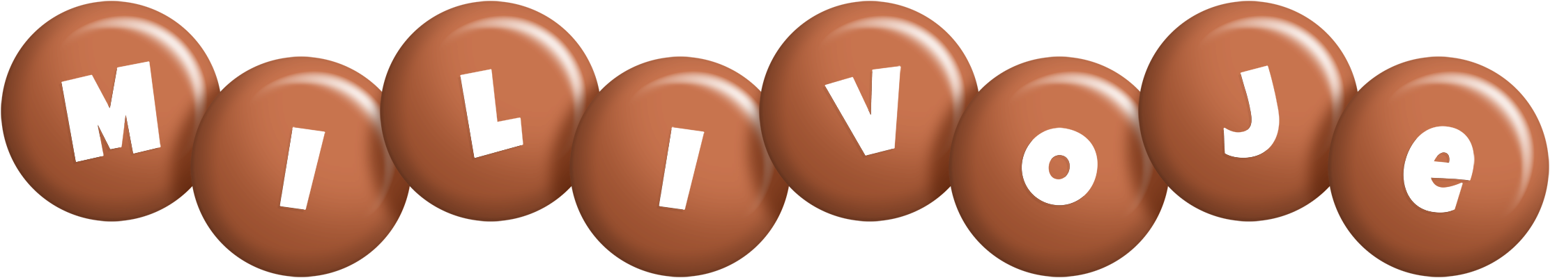Milivoje candy-brown logo