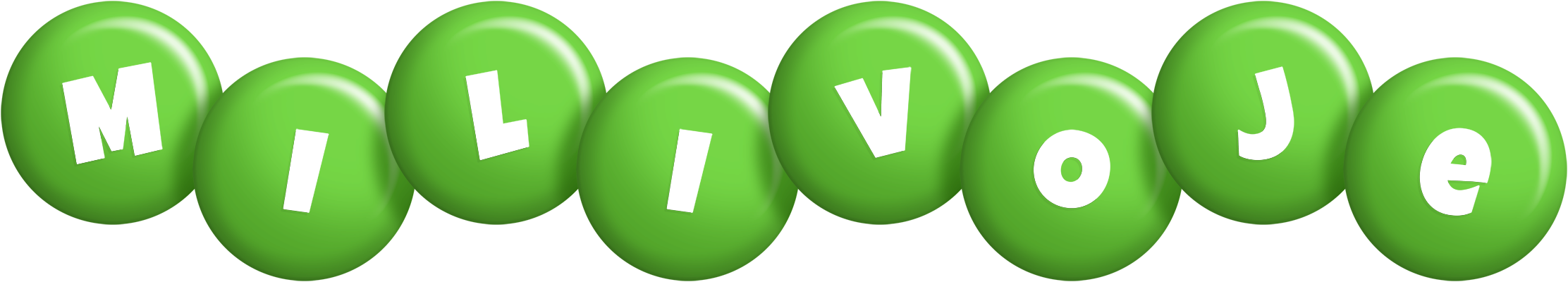 Milivoje candy-green logo