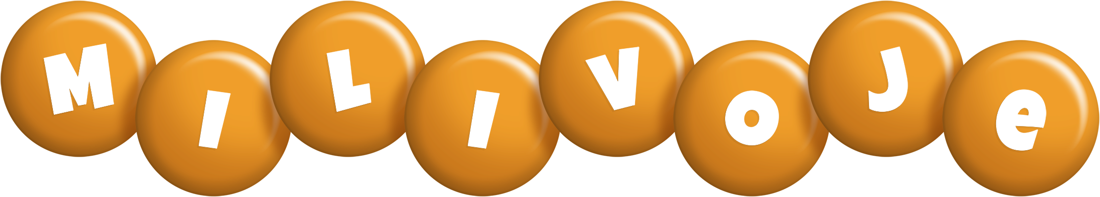 Milivoje candy-orange logo