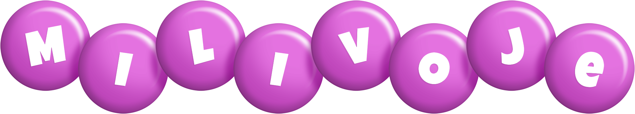 Milivoje candy-purple logo
