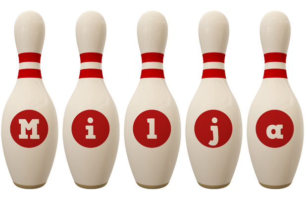 Milja bowling-pin logo