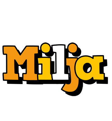 Milja cartoon logo