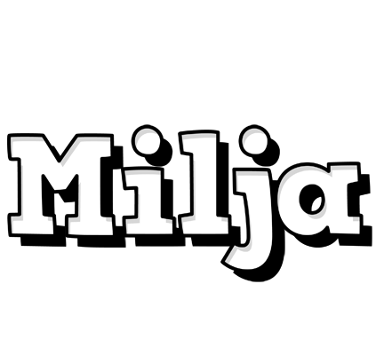 Milja snowing logo