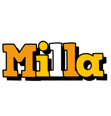 Milla cartoon logo