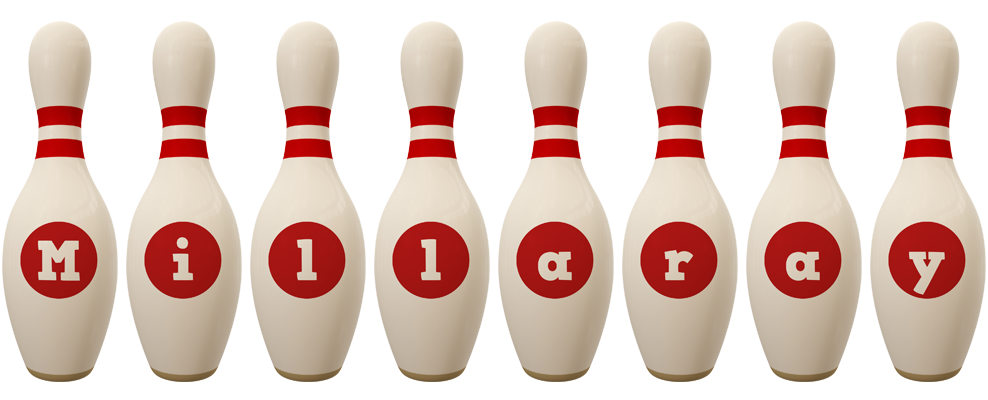 Millaray bowling-pin logo