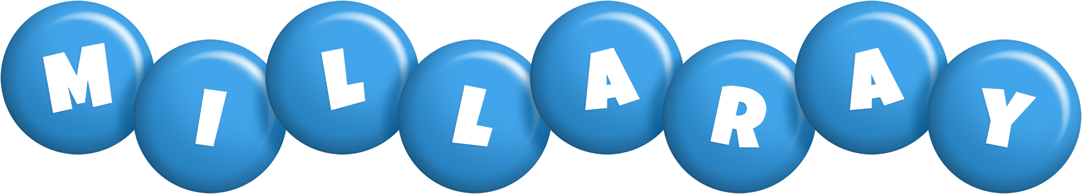 Millaray candy-blue logo
