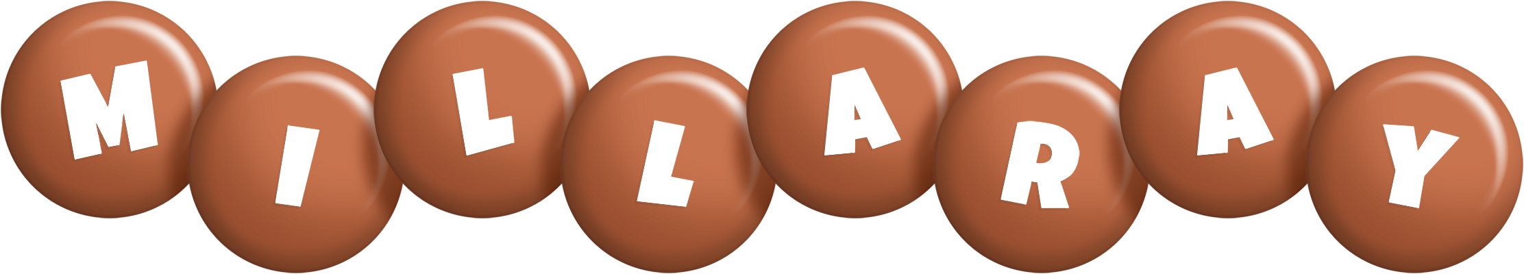 Millaray candy-brown logo