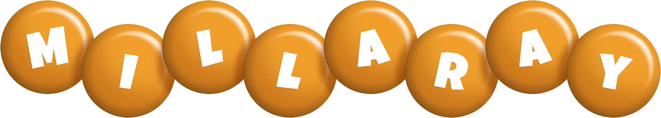 Millaray candy-orange logo