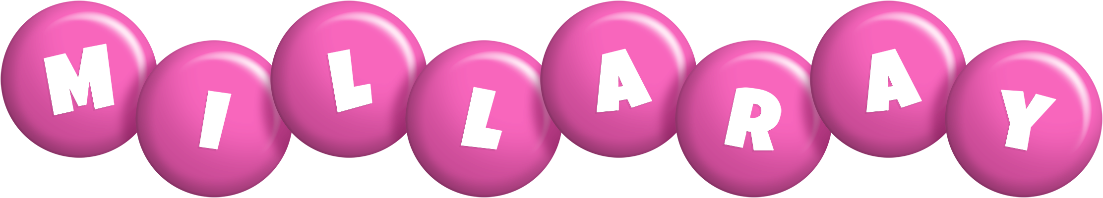 Millaray candy-pink logo