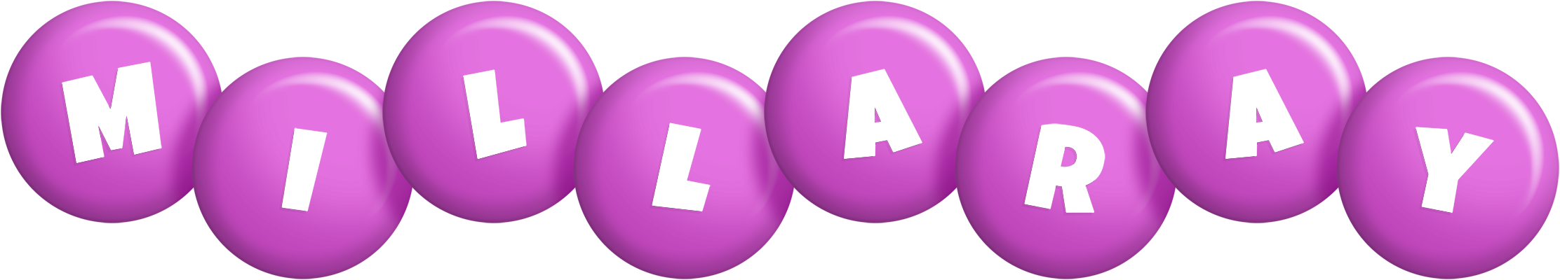 Millaray candy-purple logo