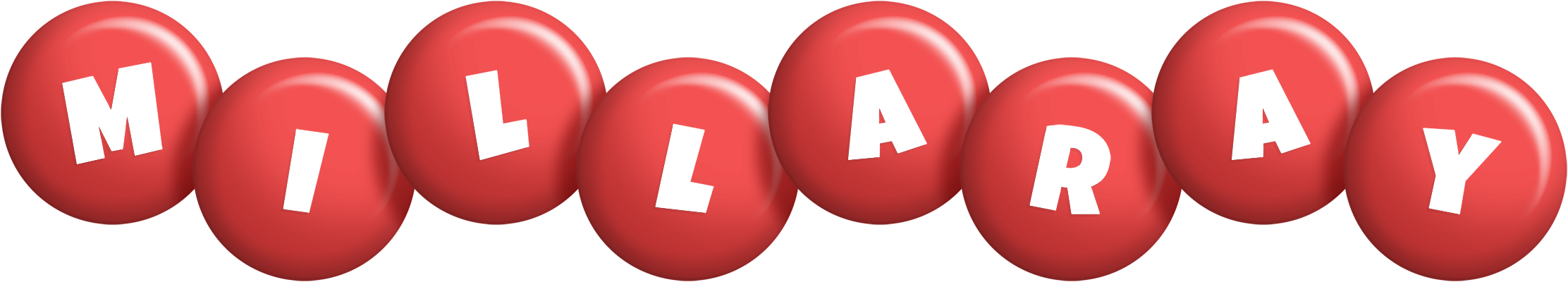 Millaray candy-red logo