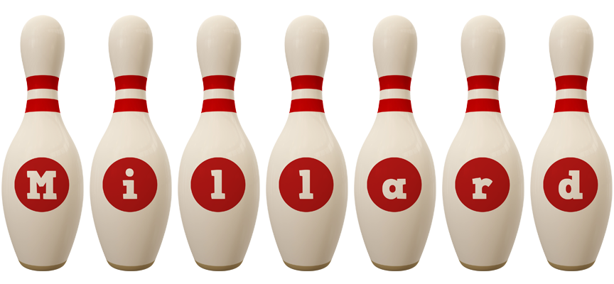 Millard bowling-pin logo