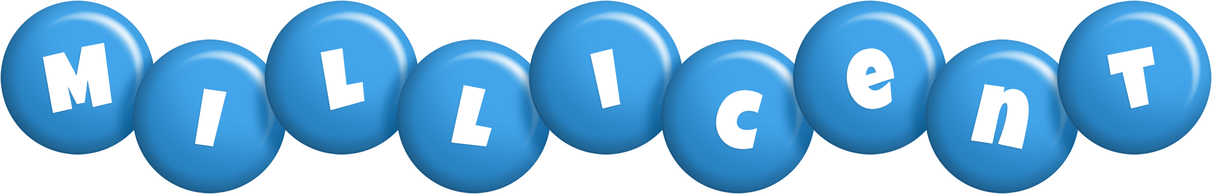 Millicent candy-blue logo
