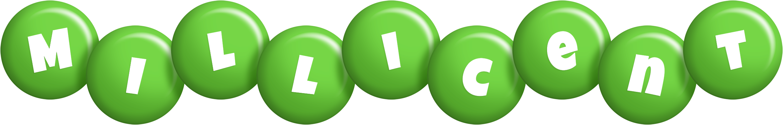 Millicent candy-green logo
