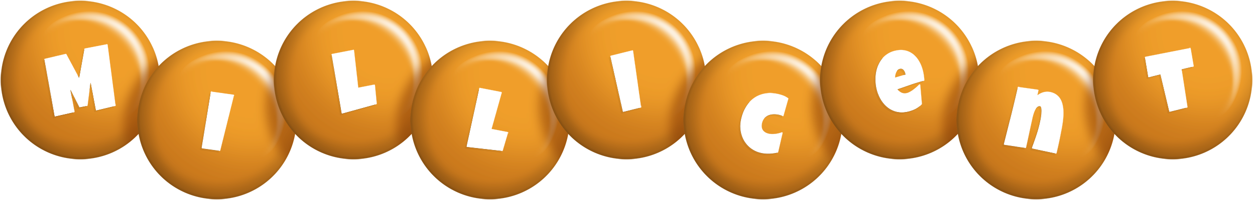 Millicent candy-orange logo