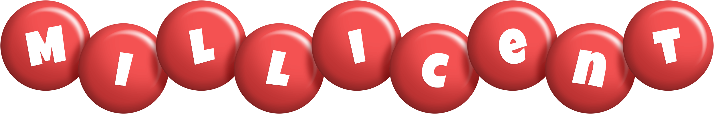 Millicent candy-red logo