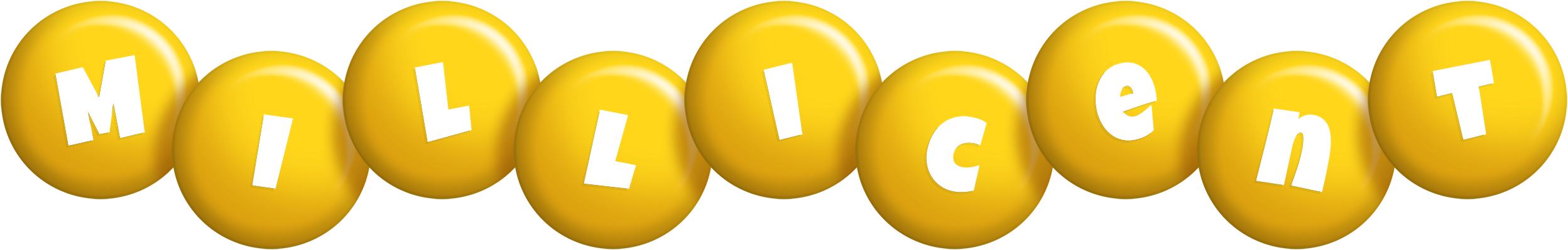 Millicent candy-yellow logo