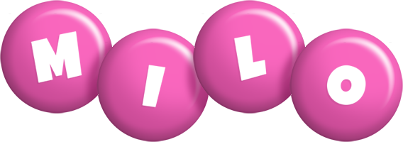 Milo candy-pink logo