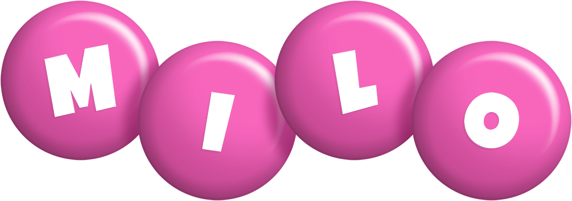 Milo candy-pink logo