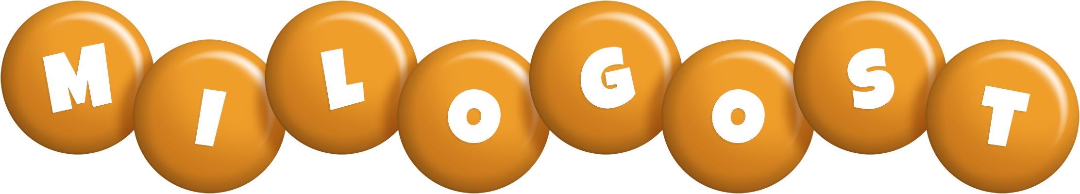 Milogost candy-orange logo