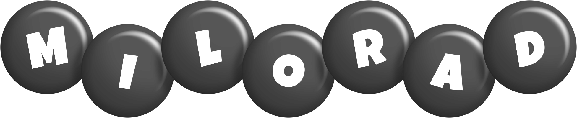 Milorad candy-black logo