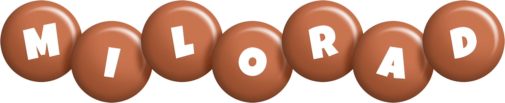 Milorad candy-brown logo