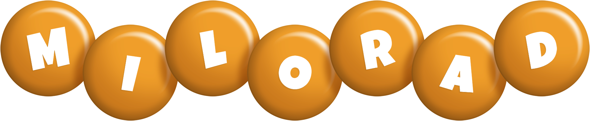 Milorad candy-orange logo
