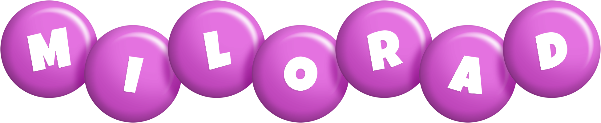 Milorad candy-purple logo