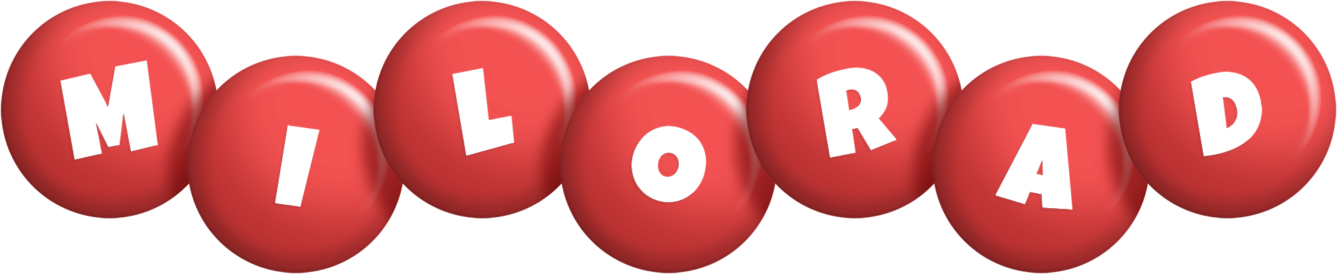Milorad candy-red logo