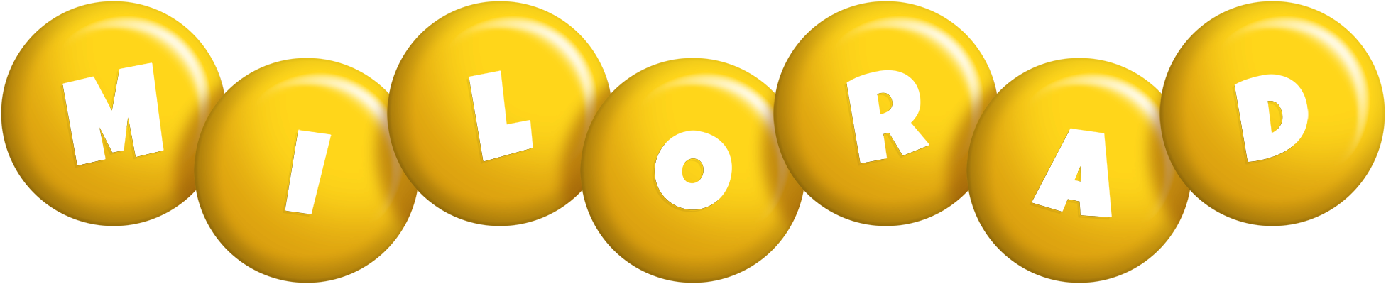 Milorad candy-yellow logo