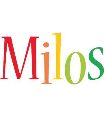 Milos birthday logo
